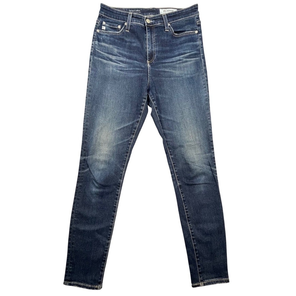 AG Adriano Goldschmied Blue Mila Super High Rise Skinny Ankle Jeans Womens 28R